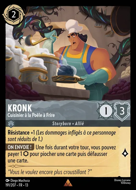 Kronk - Cuisinier à la Poêle à Frire, carte Disney Lorcana CH13-191 — extension Invasion Epineuse!