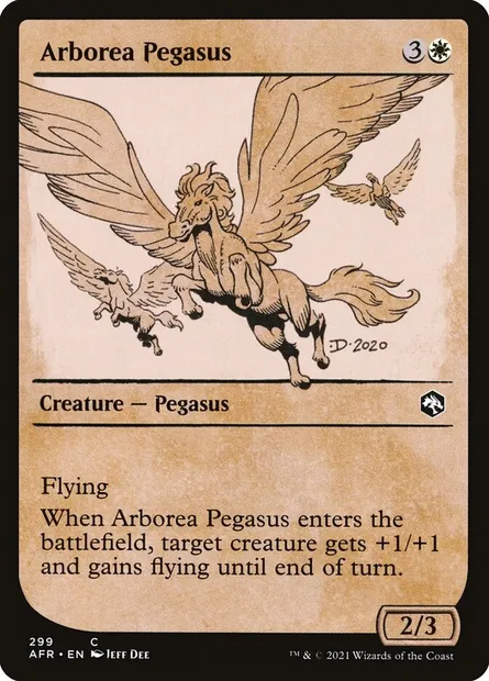 Arborea Pegasus, Magic card AFR 299 — Adventures in the Forgotten Realms set