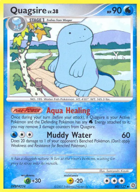 Quagsire, Pokémon card SW 60 — Secret Wonders set