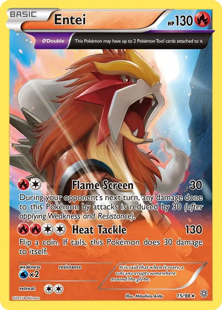Entei, Pokémon card AOR 15 — Ancient Origins set
