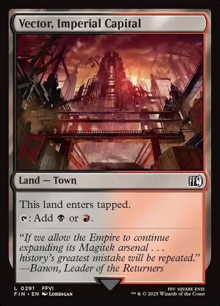 Vector, Imperial Capital, Magic card FIN 291 — Final Fantasy set