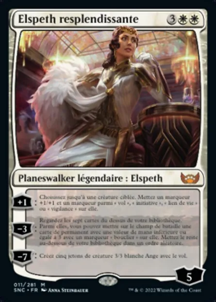 Elspeth resplendissante, carte Magic SNC 11 — extension Les rues de la Nouvelle-Capenna