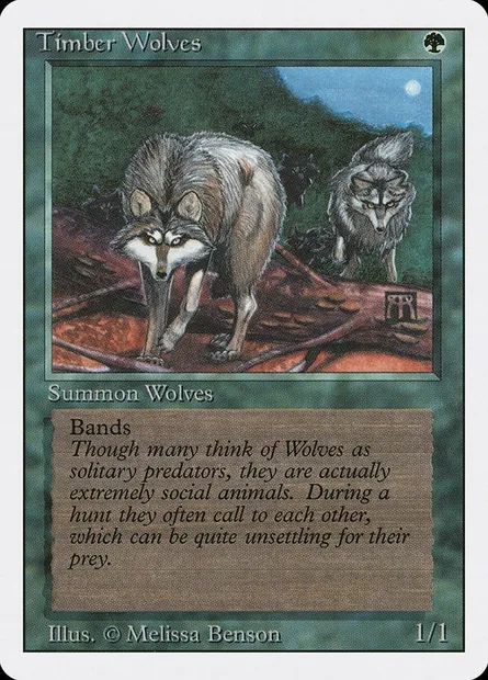 Timber Wolves, Magic card 3ED 219 — Revised Edition set