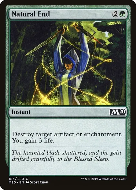 Natural End, Magic card M20 183 — Core Set 2020 set