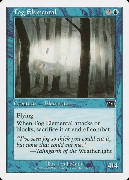 Fog Elemental, Magic card 6ED 69 — Classic Sixth Edition set