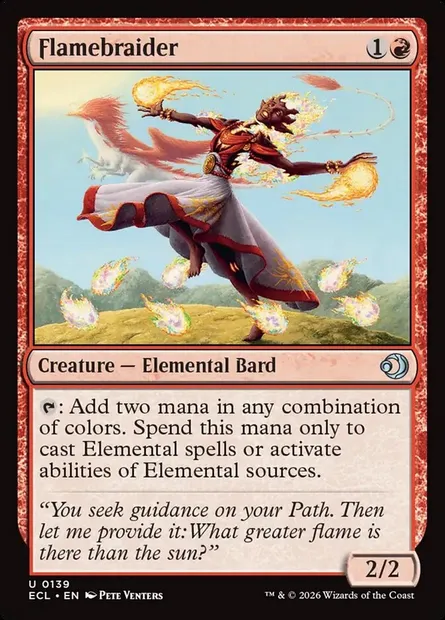 Flamebraider, Magic card ECL 139 — Lorwyn Eclipsed set
