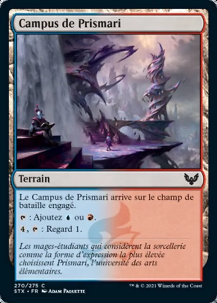 Campus de Prismari, carte Magic STX 270 — extension Strixhaven: l'Académie des Mages