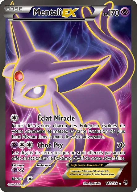 Mentali EX, carte Pokémon BKP 117 — extension Rupture Turbo