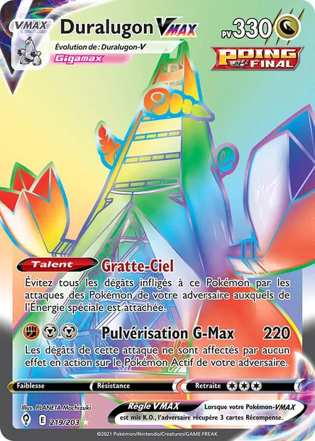 Duralugon VMAX, carte Pokémon EVS 219 — extension Évolution Céleste