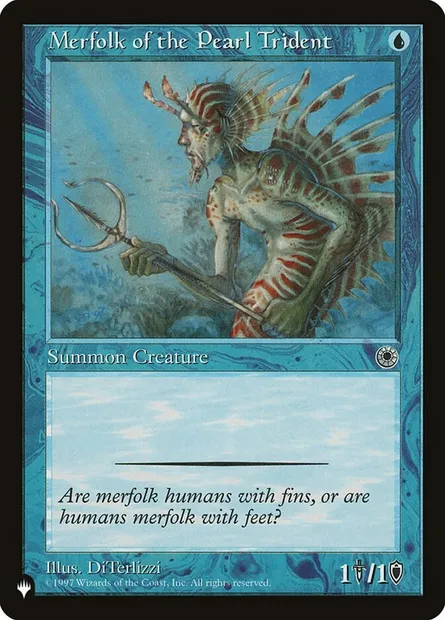 Merfolk of the Pearl Trident, Magic card PLST POR-60 — The List set