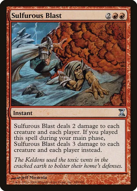 Sulfurous Blast, Magic card TSP 180 — Time Spiral set