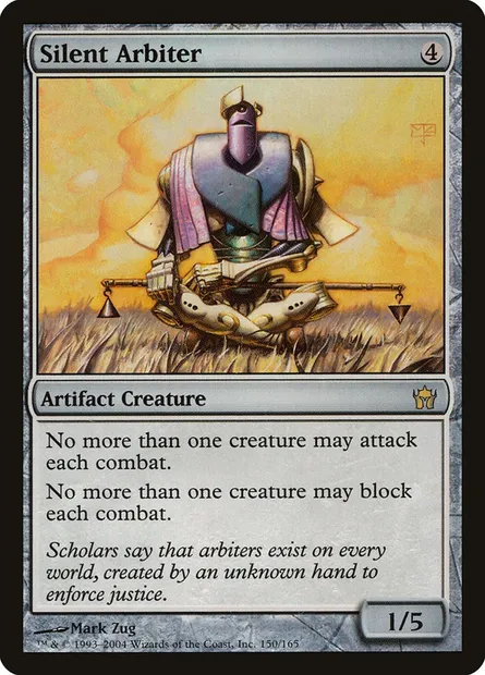 Silent Arbiter, Magic card 5DN 150 — Fifth Dawn set