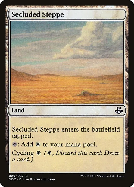 Steppes retirées, carte Magic DDO 29 — extension Duel Decks: Elspeth vs. Kiora
