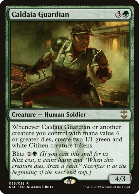 Caldaia Guardian, Magic card NCC 56 — New Capenna Commander set