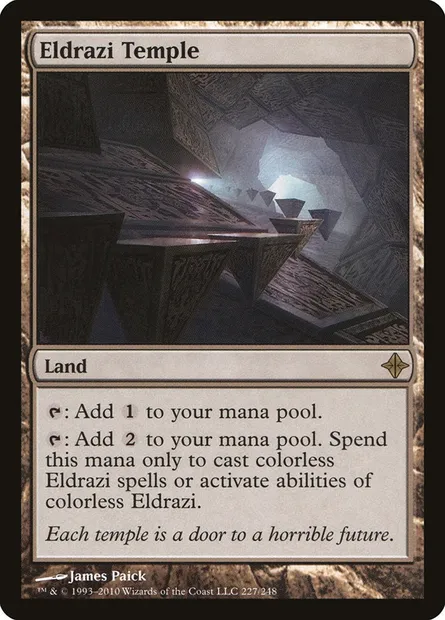 Eldrazi Temple, Magic card ROE 227 — Rise of the Eldrazi set