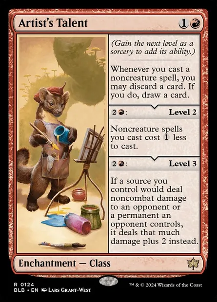 Artist's Talent, Magic card BLB 124 — Bloomburrow set