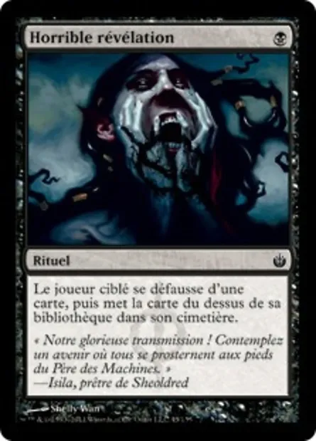 Horrible révélation, carte Magic MBS 45 — extension Mirrodin assiégé