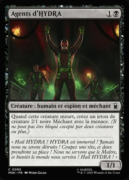 Agents d'HYDRA, carte Magic MSH 85 — extension Marvel Super Heroes