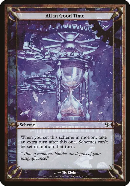 All in Good Time, carte Magic OARC 1★ — extension Archenemy Schemes