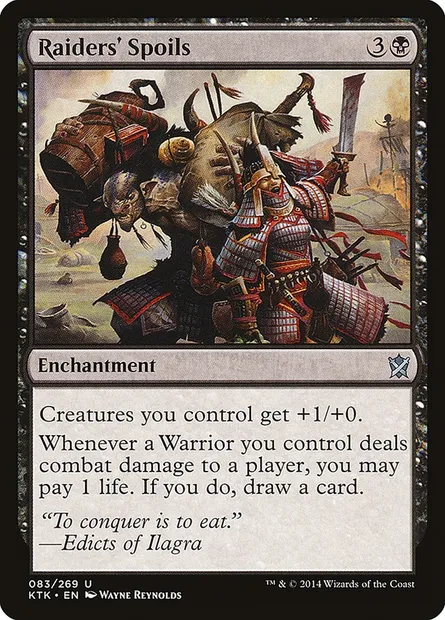 Raiders' Spoils, Magic card KTK 83 — Khans of Tarkir set