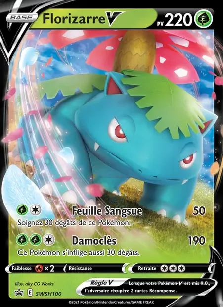 Florizarre V, carte Pokémon SWSH 100 — extension Promo SWSH