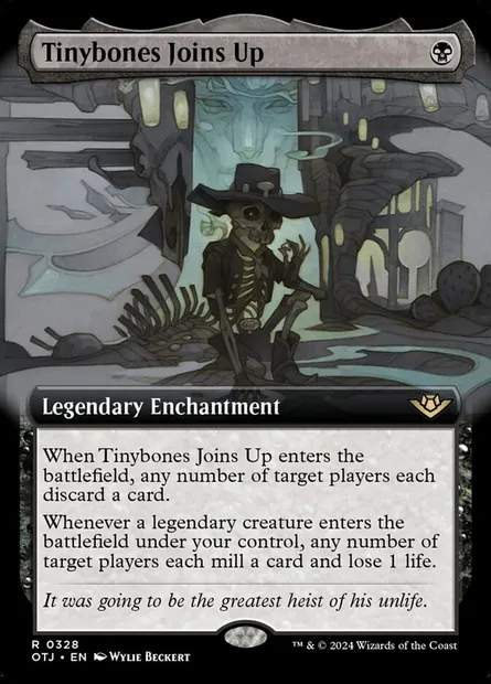 Tinybones Joins Up, Magic card OTJ 328 — Outlaws of Thunder Junction set