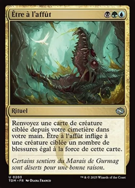 Être à l'affût, carte Magic TDM 203 — extension Tarkir: Dragonstorm