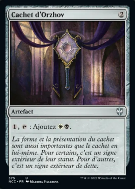 Cachet d'Orzhov, carte Magic NCC 375 — extension New Capenna Commander