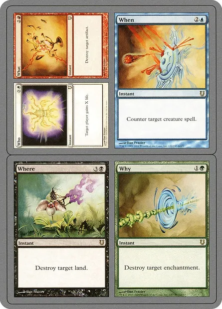 Who // What // When // Where // Why, carte Magic UNH 120 — extension Unhinged
