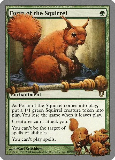 Form of the Squirrel, carte Magic UNH 96 — extension Unhinged