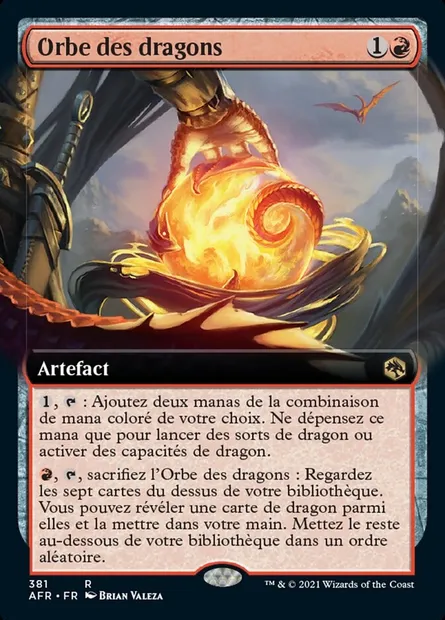 Orbe des dragons, carte Magic AFR 381 — extension Forgotten Realms: Aventures dans les Royaumes Oubliés
