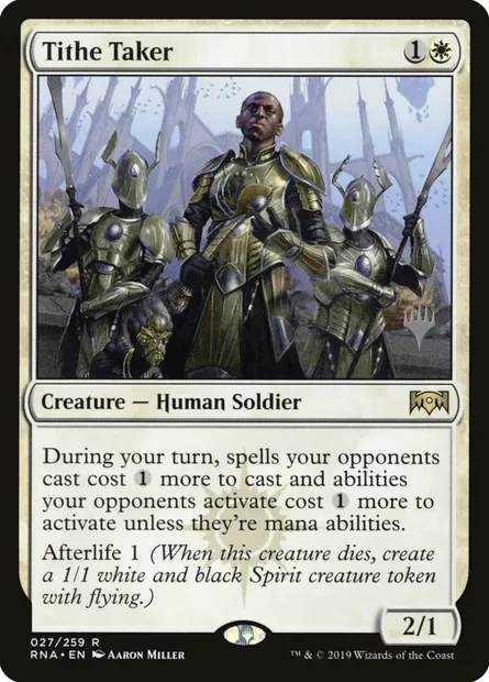 Tithe Taker, Magic card PRNA 27p — Ravnica Allegiance Promos set