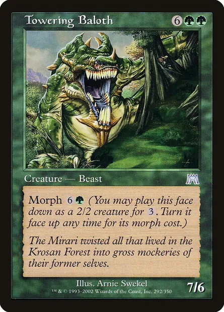 Towering Baloth, Magic card ONS 292 — Onslaught set