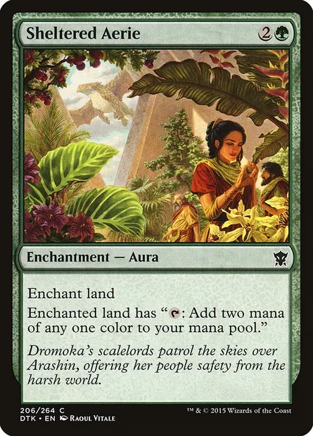 Sheltered Aerie, Magic card DTK 206 — Dragons of Tarkir set