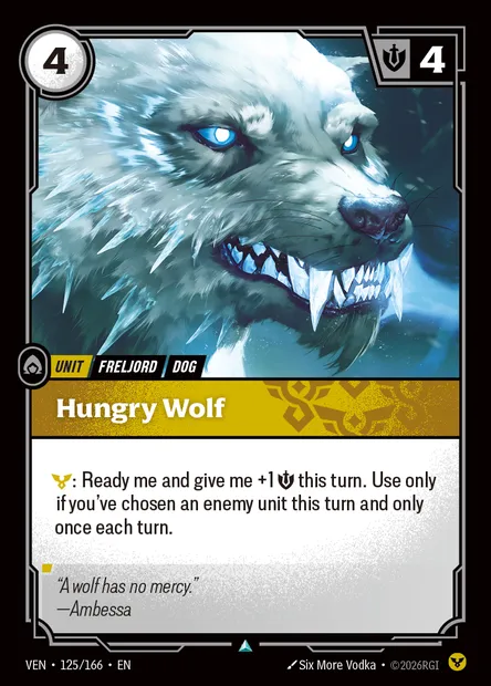 Hungry Wolf, carte Riftbound VEN 125 — extension Vendetta