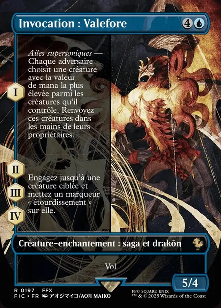 Invocation : Valefore, carte Magic FIC 197 — extension Final Fantasy Commander