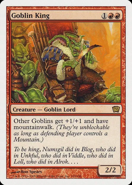 Roi des gobelins, carte Magic 9ED 192 — extension Neuvième Edition