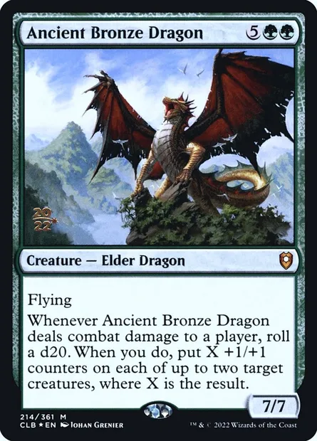 Ancient Bronze Dragon, Magic card PCLB 214s — Battle for Baldur's Gate Promos set