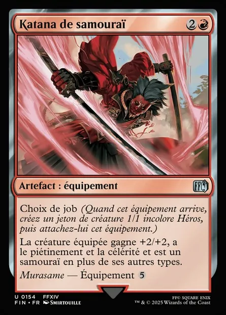 Katana de samouraï, carte Magic FIN 154 — extension Final Fantasy