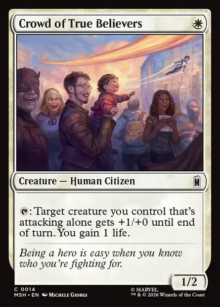 Crowd of True Believers, Magic card MSH 14 — Marvel Super Heroes set