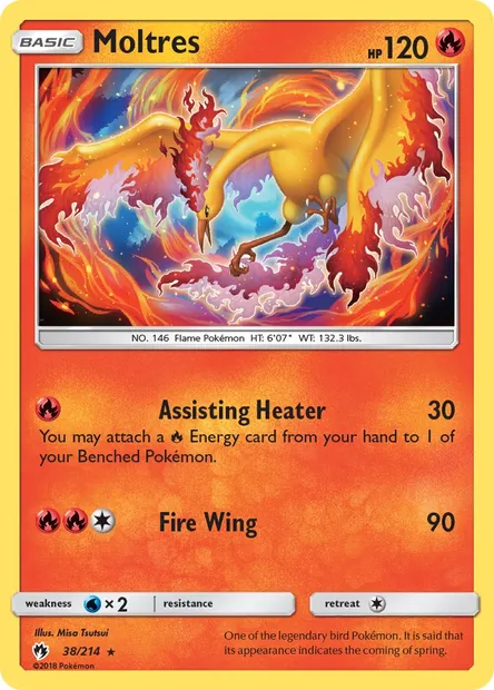 Moltres, Pokémon card LOT 38 — Lost Thunder set