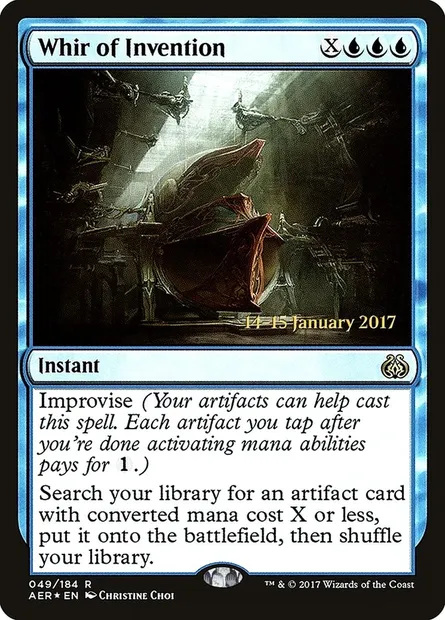 Ronronnement de l'inventivité, carte Magic PAER 49s — extension Aether Revolt Promos