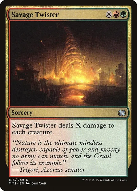 Savage Twister, Magic card MM2 185 — Modern Masters 2015 set