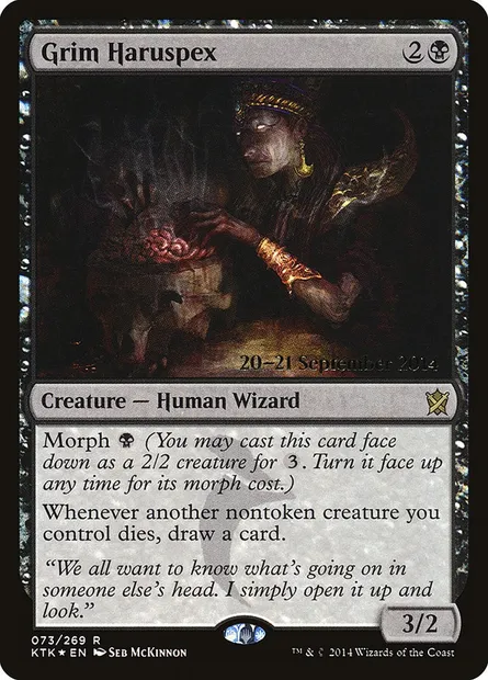 Grim Haruspex, Magic card PKTK 73s — Khans of Tarkir Promos set