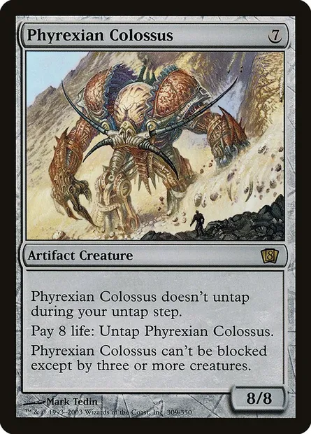 Phyrexian Colossus, Magic card 8ED 309★ — Eighth Edition set
