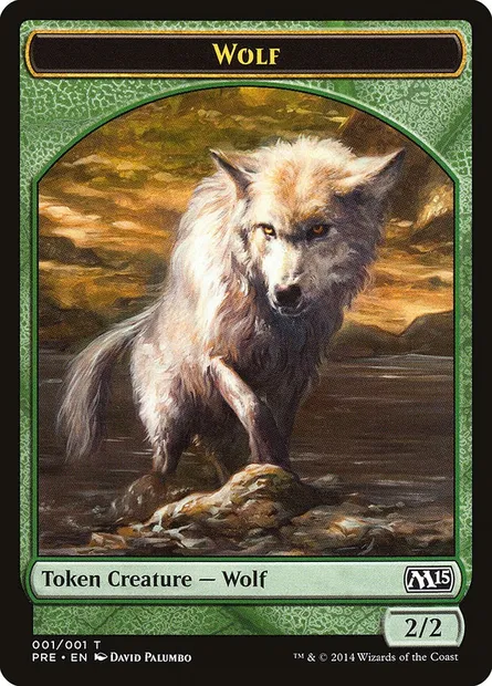 Wolf, carte Magic PPC1 T1 — extension M15 Prerelease Challenge