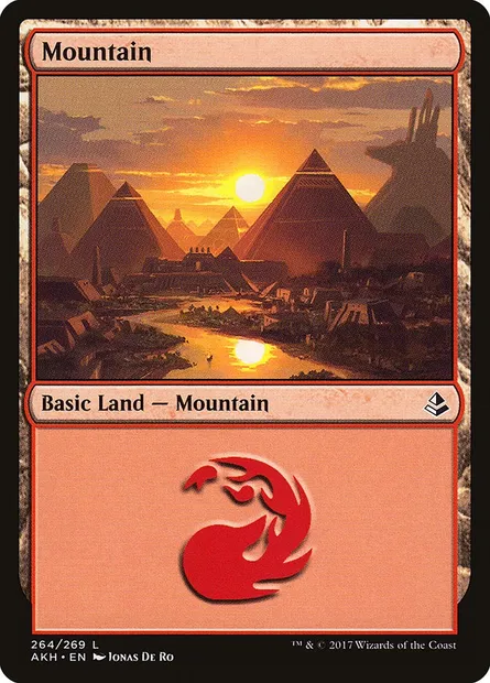 Mountain, Magic card AKH 264 — Amonkhet set