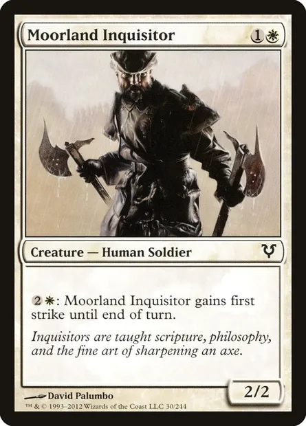 Moorland Inquisitor, Magic card AVR 30 — Avacyn Restored set
