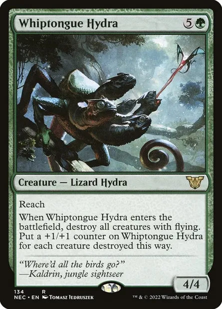 Whiptongue Hydra, Magic card NEC 134 — Neon Dynasty Commander set