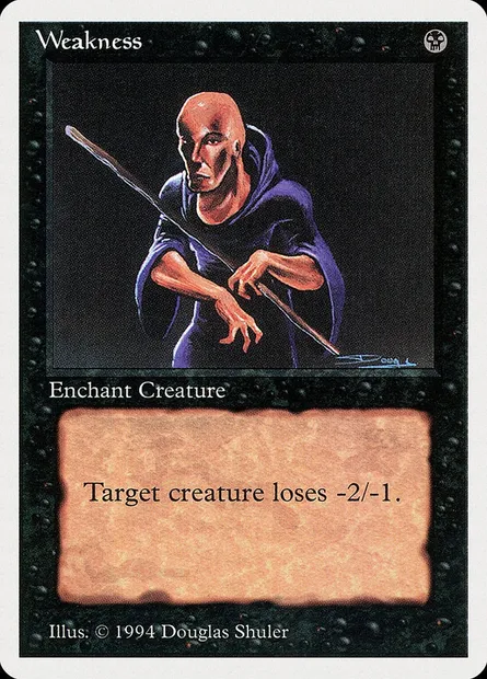 Faiblesse, carte Magic SUM 136 — extension Summer Magic / Edgar